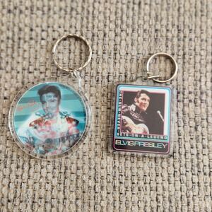 Vintage Elvis‎ Keychains Lot Of 2